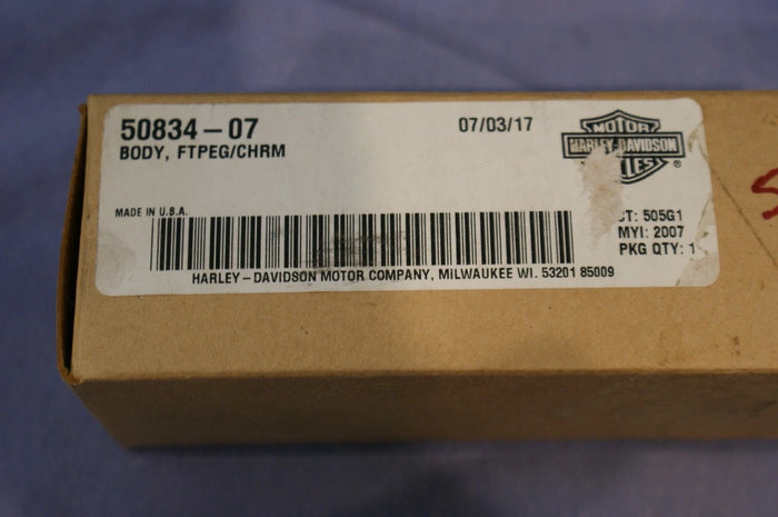 NEW Genuine OEM Harley Davidson Footpeg body chrome 50834-07