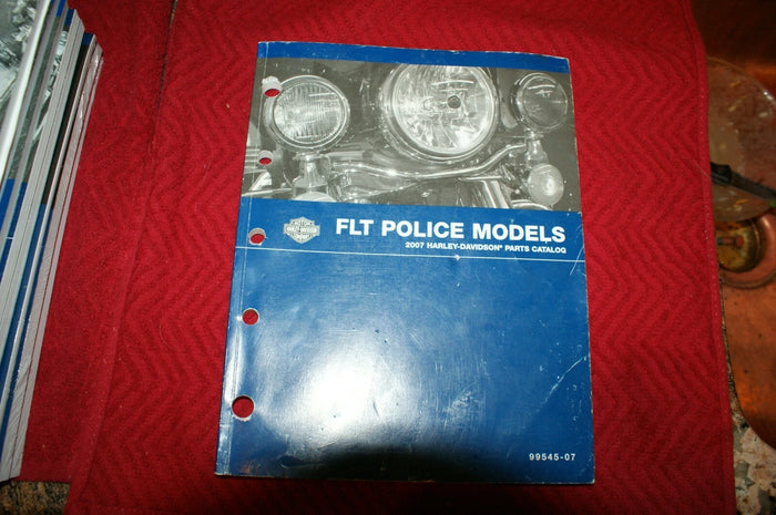 Genuine OEM Harley Davidson 2007 Police Models Parts Book Catalog 99545-07