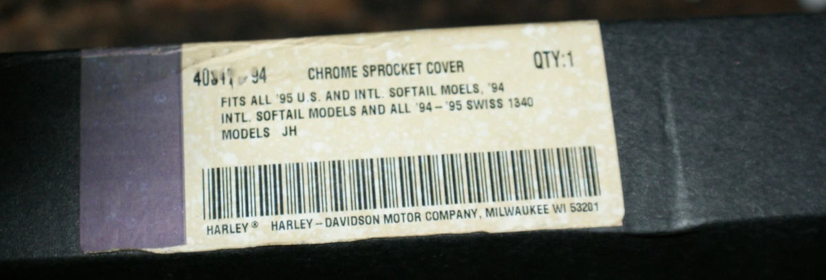 NOS Genuine Harley Davidson Chrome Sprocket Cover Softail 40317-94