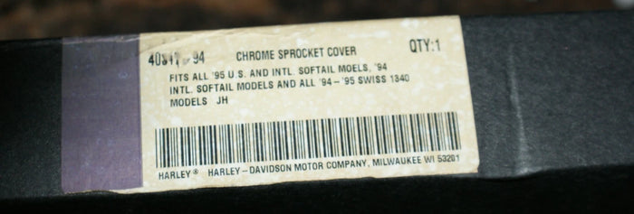 NOS Genuine Harley Davidson Chrome Sprocket Cover Softail 40317-94