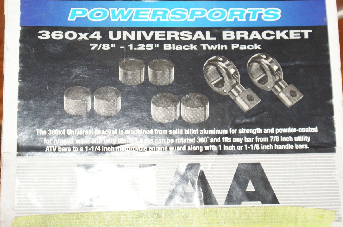 PIAA 360x4 universal lamp brackets 7/8" - 1-1/4" black