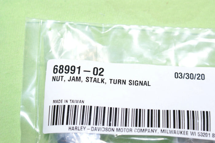 Genuine OEM Harley Davidson Jam Nut Turn Signal Stalk 68991-02