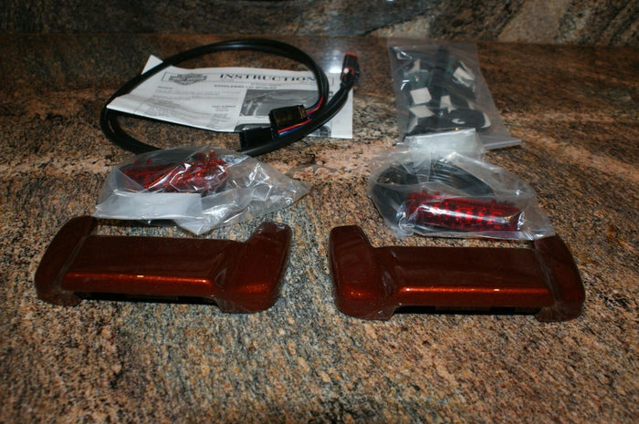 NEW Harley Davidson Saddle Bag Lid Spoiler light Kit Burnt Amber 58606-10DEC