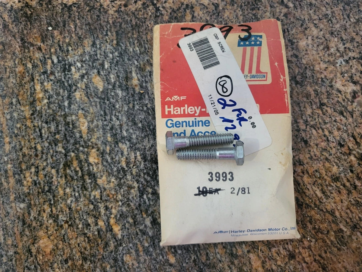 PAIR NOS Genuine Harley Davidson Cap Screw (YOU GET 2 SCREWS) 3993