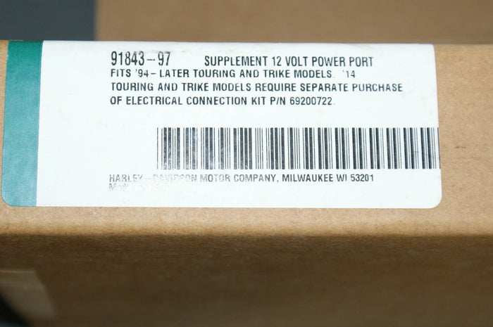 Genuine Harley Davidson 12V power port 91743-97
