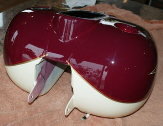 2007 Harley Davidson FLHRC Fuel Tank Burgundy / creme 61500-07CJD OUSTANDING!