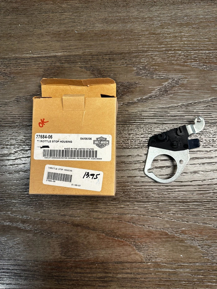 NOS Harley Davidson Throttle Stop Housing 27684-06