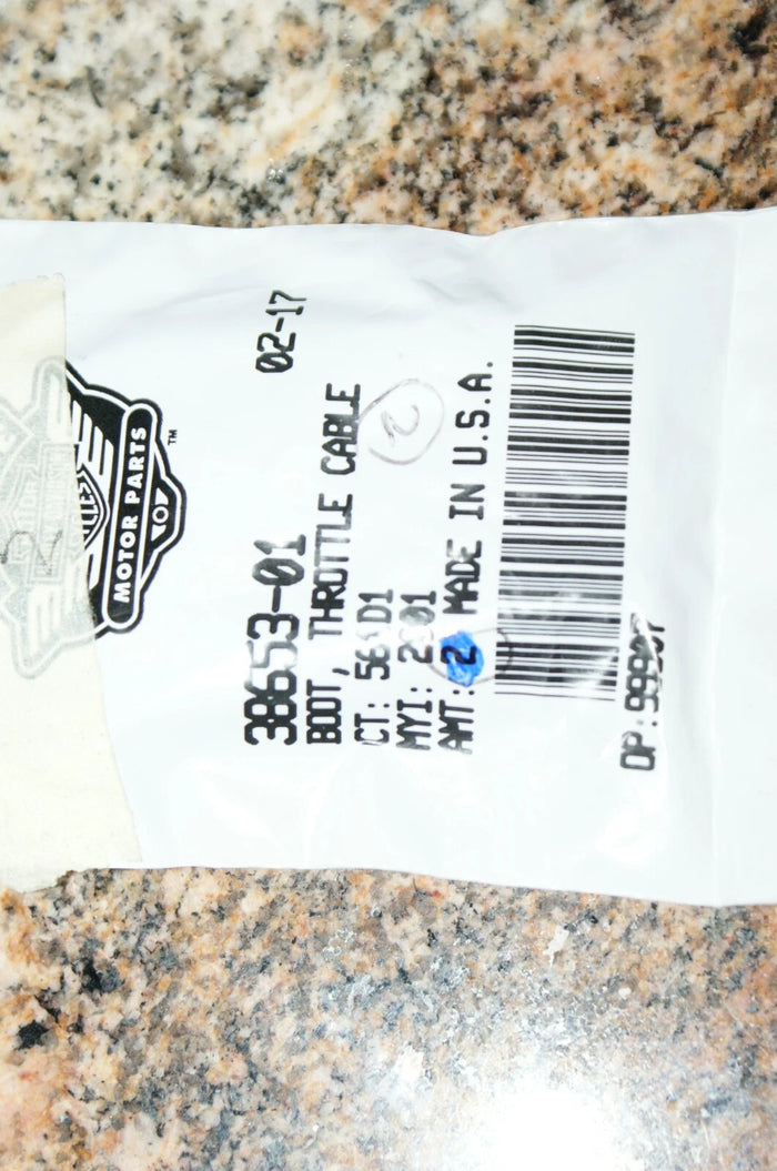 NOS Genuine Harley Davidson boot throttle cable 38653-01