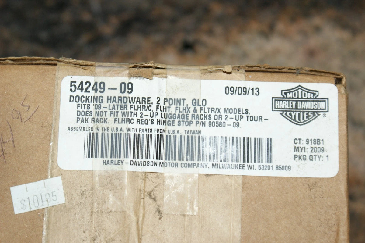 NOS Genuine HARLEY-DAVIDSON Docking Hardware 2 Point Gloss Black 54249-09