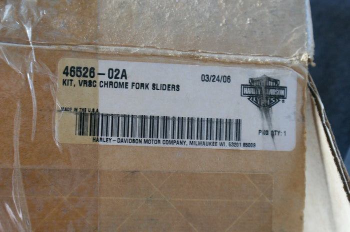 NOS Genuine OEM Harley Davidson Chrome Fork Sliders Kit VRSC V-ROD 46526-02