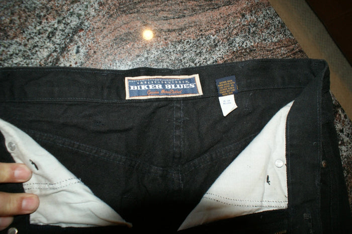 Vintage Genuine Harley Davidson Biker Blues BLACK jeans 34X34