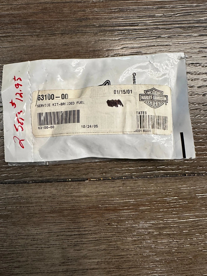 Lot Of 3 NOS Harley Davidson Service Kit-Braided Fuel 63100-00