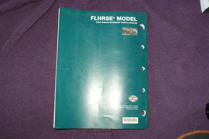 Genuine OEM Harley Davidson 2008 FLHRSE4 Parts Catalog 99433-08