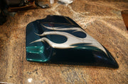 NOS Genuine HARLEY-DAVIDSON Radical Paint LEFT Frame Side cover Green/ silver