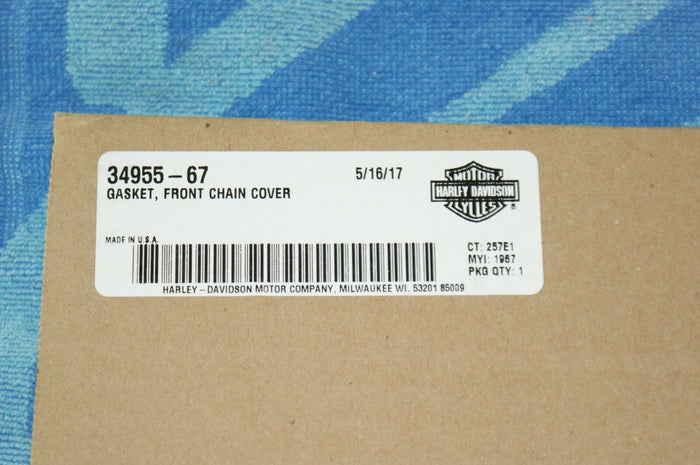 Genuine OEM Harley Davidson Gasket Front chain cover 34955-67