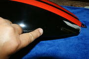 HARLEY-DAVIDSON V-ROD Air box cover Black with orange stripes 2008? 66159-08CRL