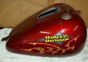 NOS HARLEY-DAVIDSON FUEL GAS TANK Fire Red Pearl / gold leaf 61625-06CCJ FLST
