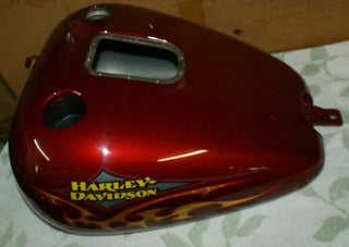 NOS HARLEY-DAVIDSON FUEL GAS TANK Fire Red Pearl / gold leaf 61625-06CCJ FLST