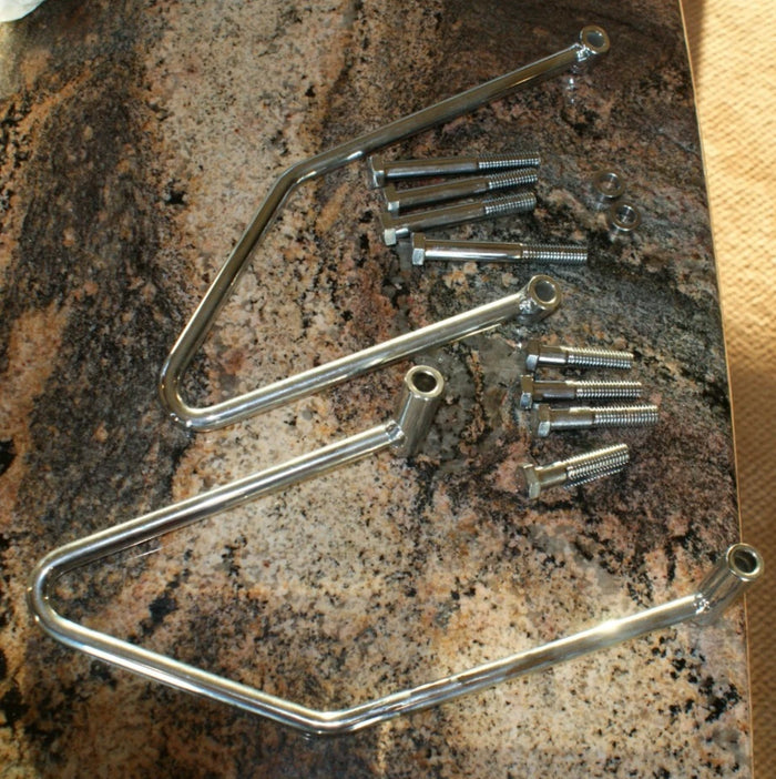 Drag Specialties Chrome Saddlebag Supports 4 Harley Davidson 3501-0304