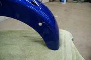 Harley Davidson Touring Rear Fender pacific Blue Straight scratches nicks