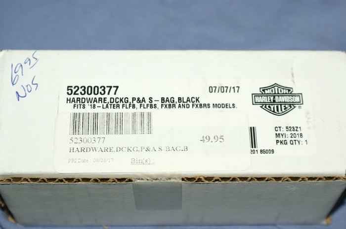 NEW Genuine OEM Harley Davidson Docking Hardware s-bag Black 18+ FLFB, FXBR NOS