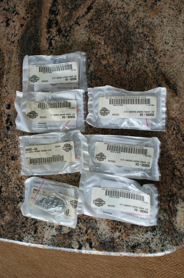 NOS Genuine Harley Davidson 1/2 ounce Dagger Wheel Weight (7 piece Lot) 95600-04