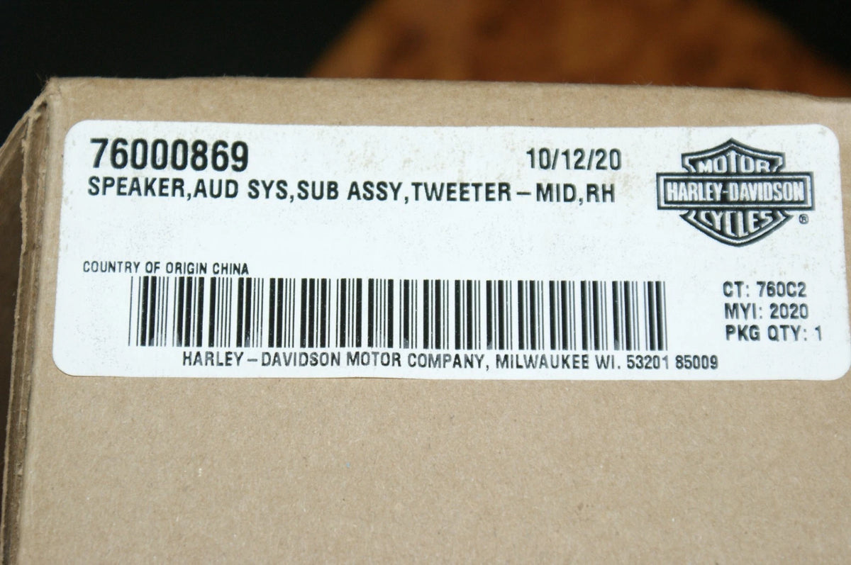 Genuine OEM Harley Davidson Speaker Tweeter Mid RIGHT 76000869
