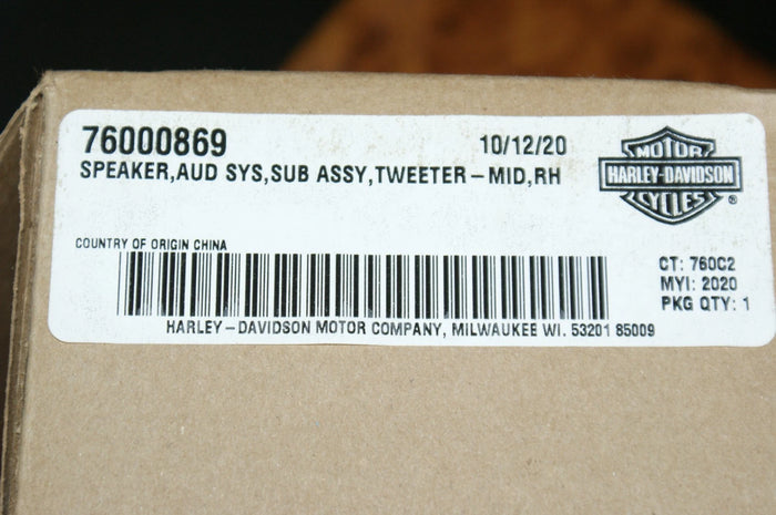 Genuine OEM Harley Davidson Speaker Tweeter Mid RIGHT 76000869