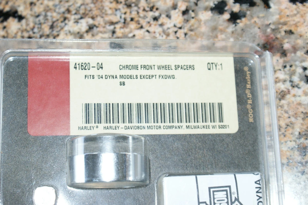 Harley Davidson Chrome Front wheel spacers 41620-04 Used for display