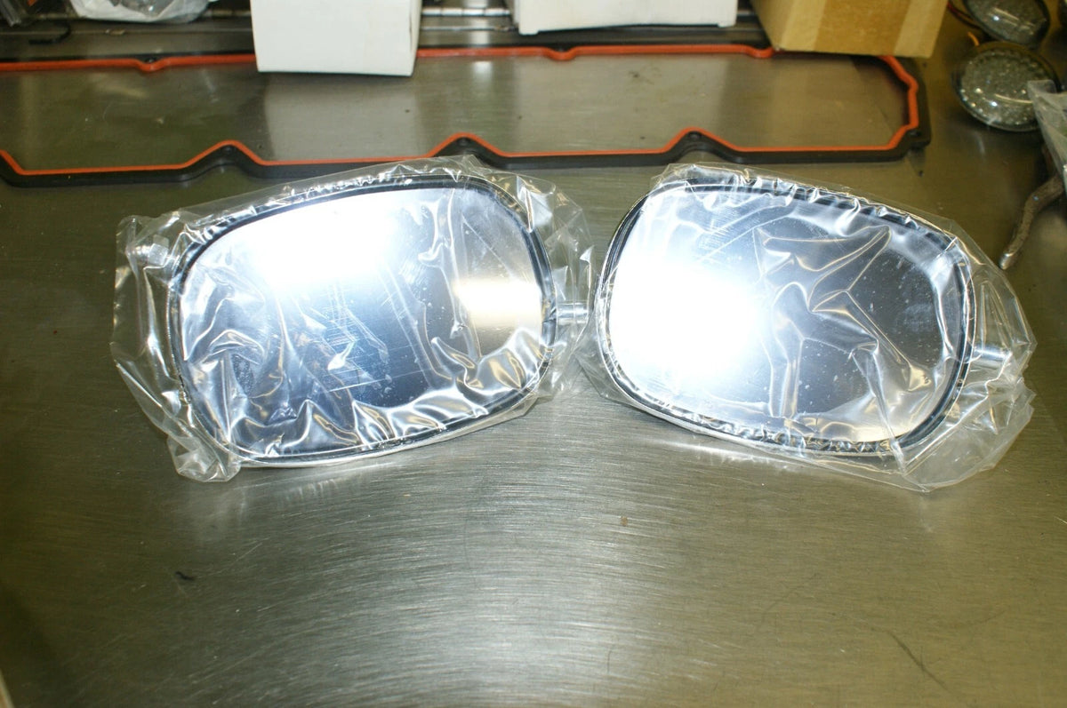 NOS Replacement Mirrors set w/ short post 4 Harley Davidson shovelhead style