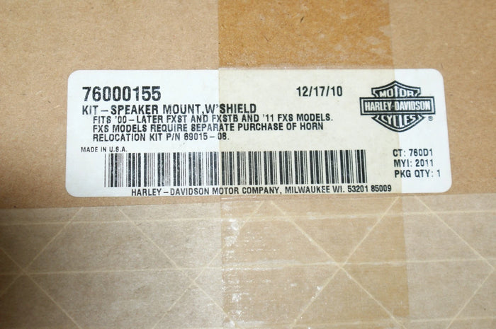 NOS Genuine Harley Davidson Kit Speaker mount windshield 76000155