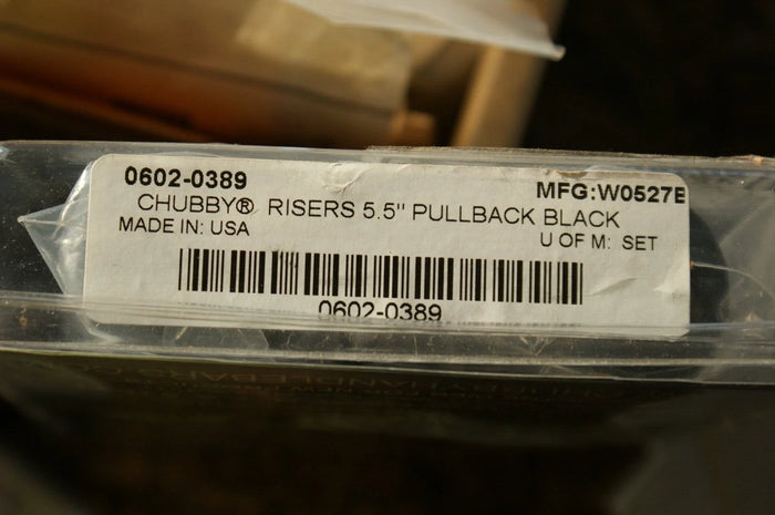 Wild 1 - WO527B - Chubby Risers, 5.5in Pullback - Black 4 Harley Davidson