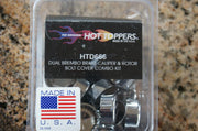 hot toppers dual brembo brake caliper / rotor chrome cover kit HTD666 for harley