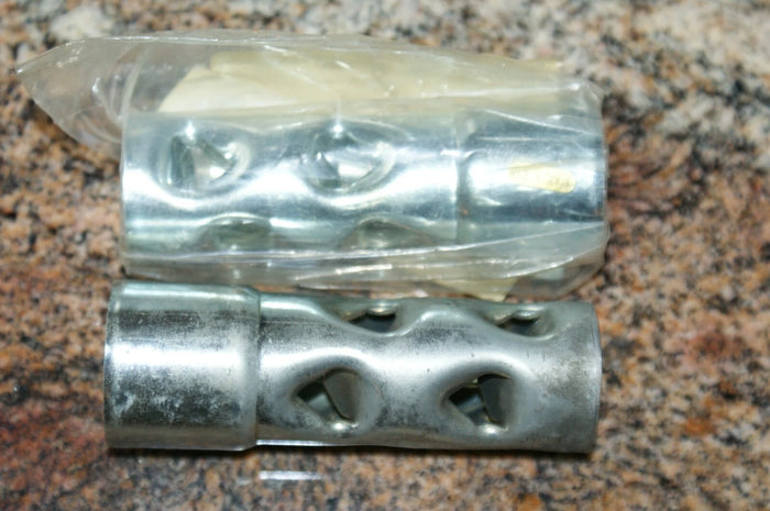 Universal 4" long baffel 1 -1/2" diameter YOU GET A PAIR custom chrome 11228