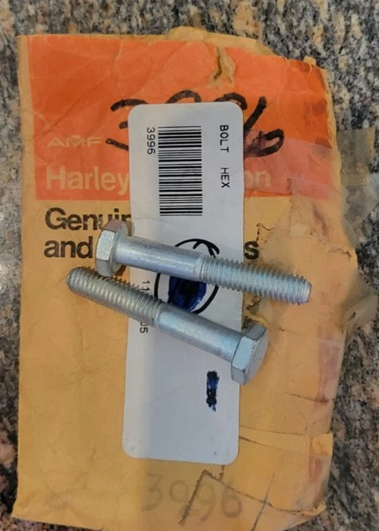 Pair of NOS Genuine Harley Davidson Bolts (You Get 2 Bolts) - 3996