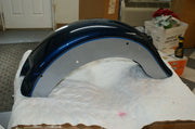 NOS HARLEY-DAVIDSON REAR FENDER Sinister Blue/Dia. Ice FLSTF 59596-99ZI CHIPPED!