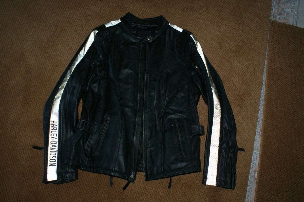 Brand New Harley Davidson Womens WRIT Reflect leather Jacket SIZE XL 97004-20VW