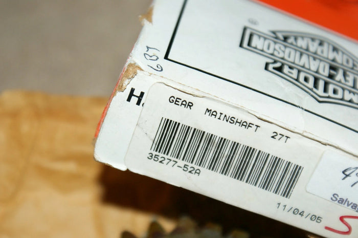 Genuine Harley Davidson OEM transmission gear Mainshaft 27 Teeth 35277-52 NOS