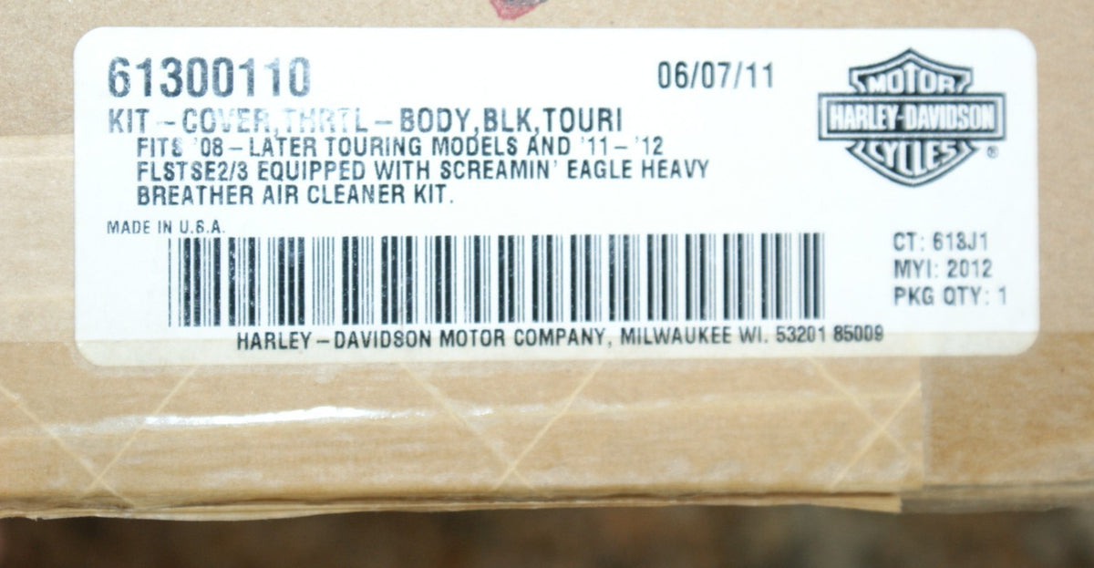 NOS OEM Screamin Eagle Harley Davidson Throttle body cover 61300110