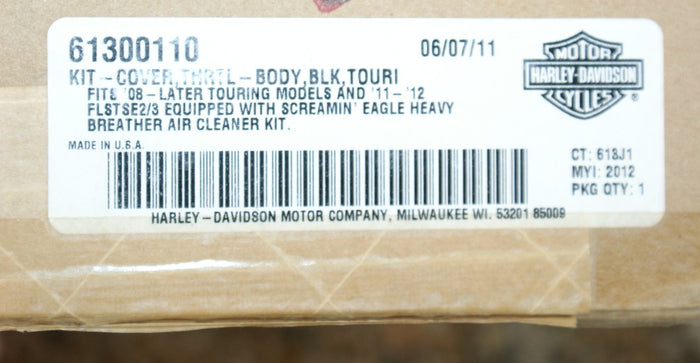 NOS OEM Screamin Eagle Harley Davidson Throttle body cover 61300110