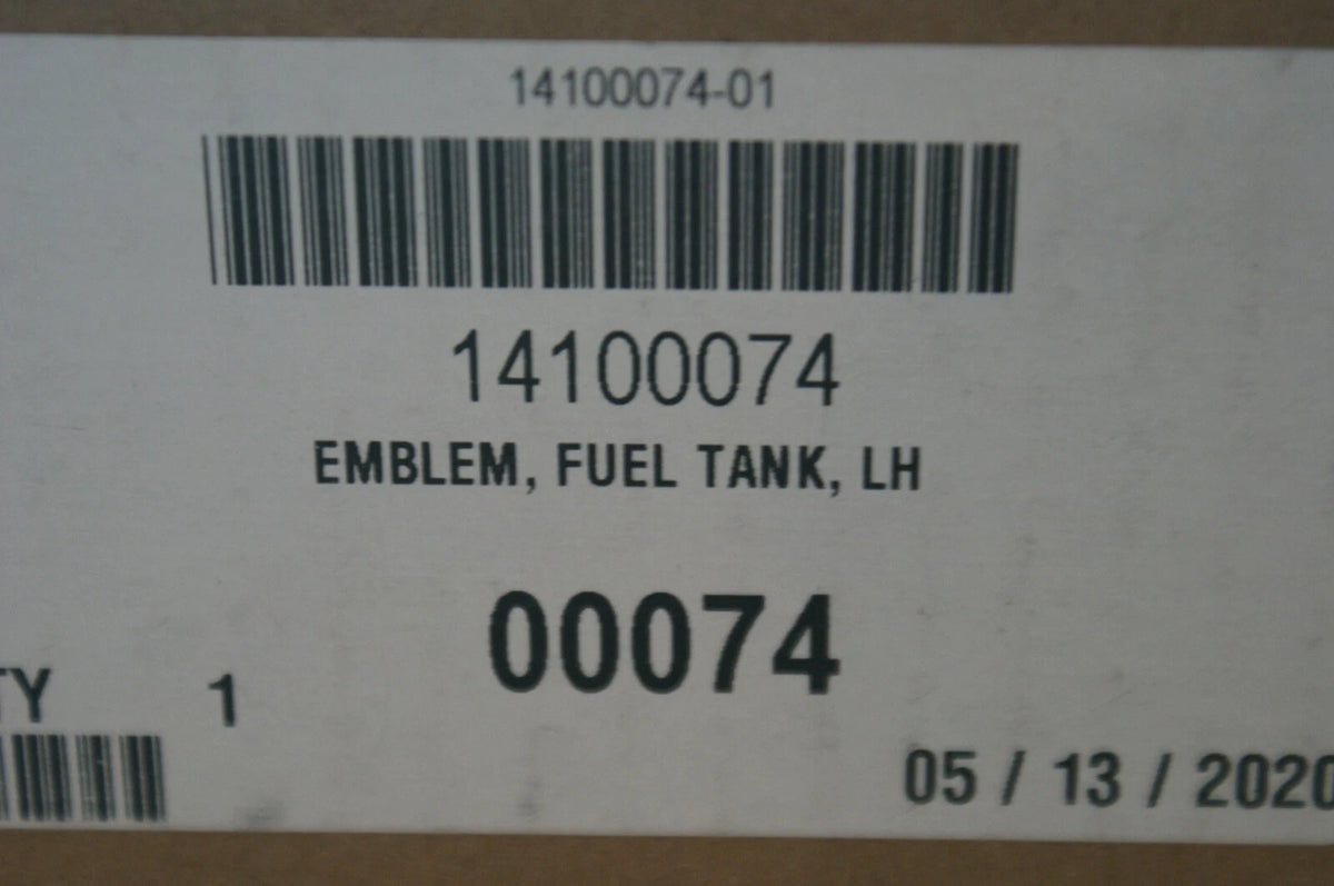 OEM Genuine Harley Davidson fuel tank emblem LEFT 14100074