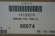 OEM Genuine Harley Davidson fuel tank emblem LEFT 14100074