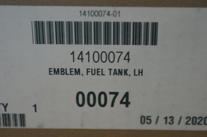OEM Genuine Harley Davidson fuel tank emblem LEFT 14100074
