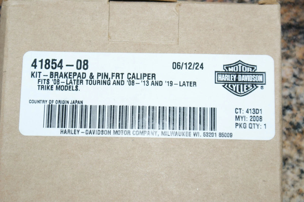 NOS OEM Harley Davidson 41854-08 front brake pads kit - used for display only