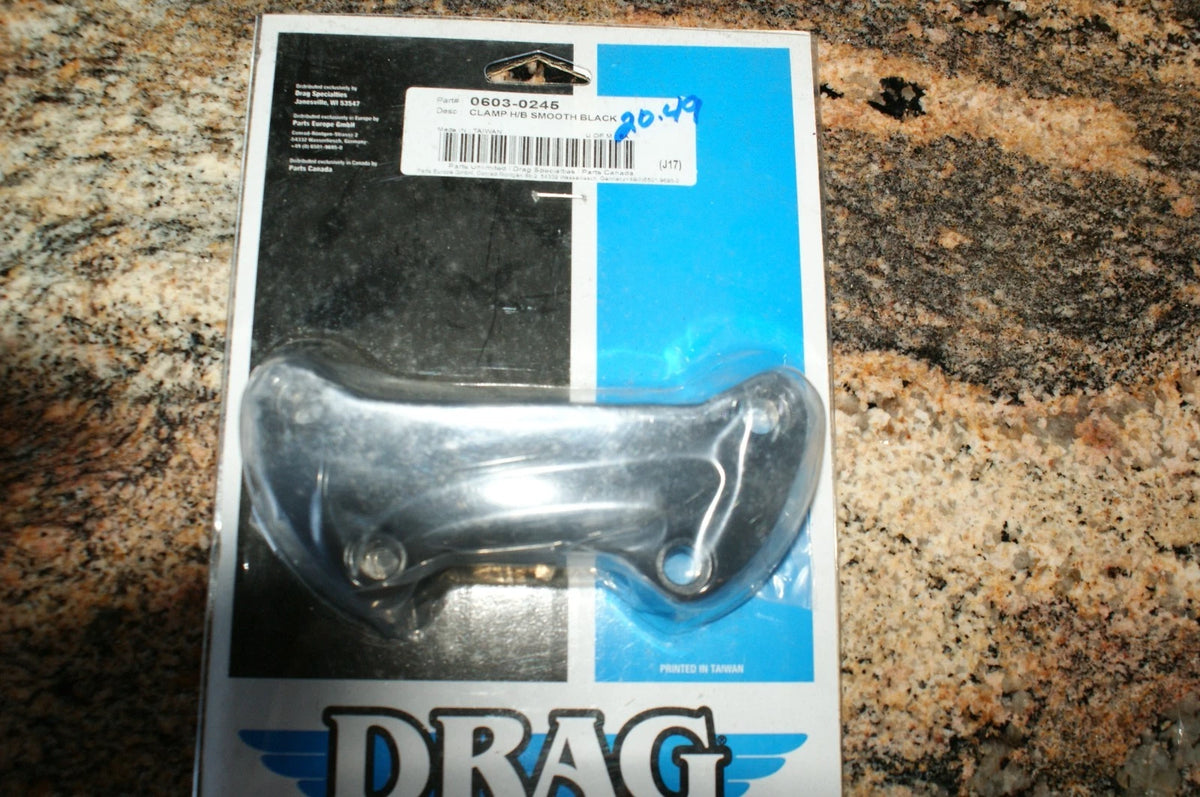 Drag Specialties handlebar clamp for Harley Davidson BLACK Smooth 0603-0245