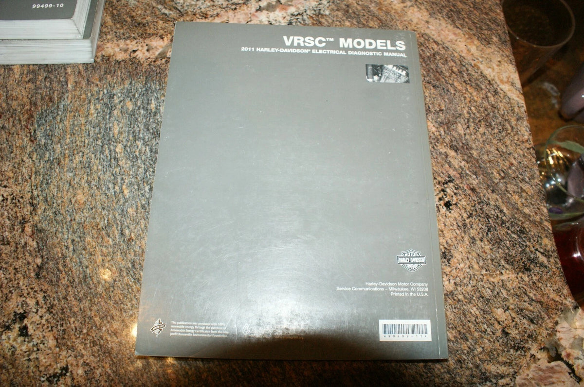 Genuine OEM Harley Davidson 2011 VRSC Models electrical diag. manual 99499-11