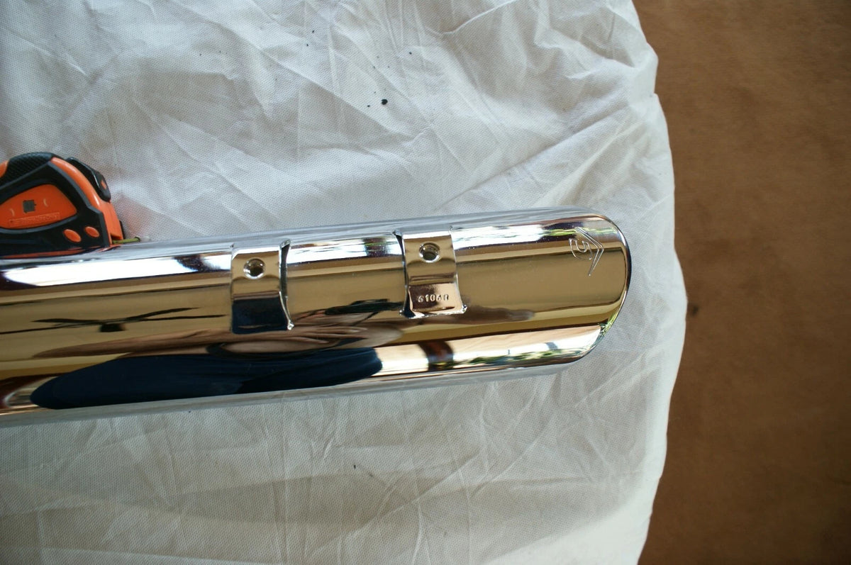 Cobra 6106 Chrome Twins 4" Scallop Slash Cut RIGHT Muffler Harley FLH/T 95-16