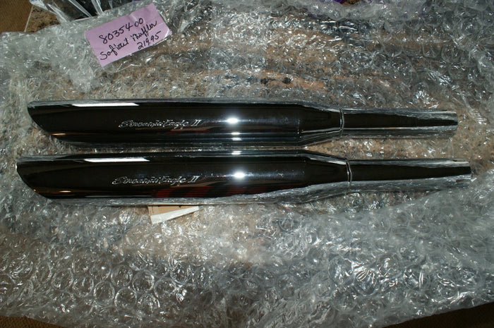 NOS Genuine Harley Davidson Screamin Eagle II mufflers Softail 80354-00