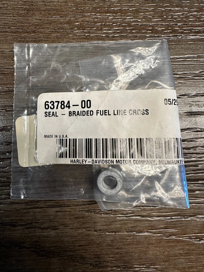 1 NOS Harley Davidson Braided Fuel Line Cross Seal 63784-00