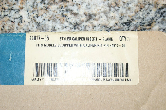 NOS Harley Davidson Flamed caliper insert 44917-05 Used 4 display only
